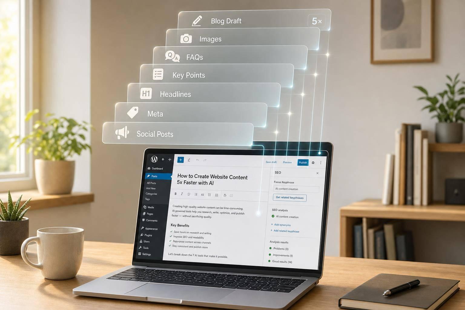 How to Create Website Content 5x Faster with AI